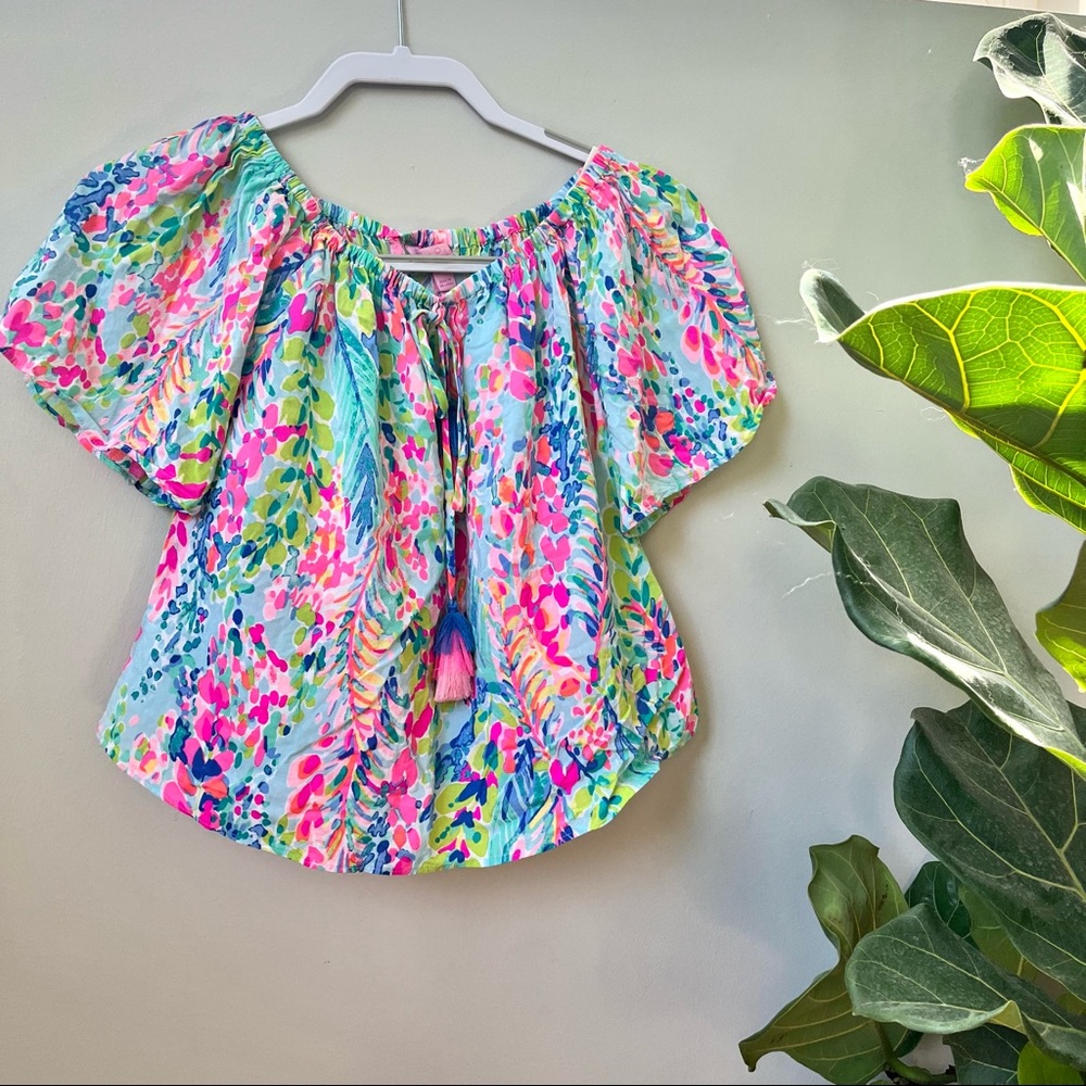 Lilly Pulitzer Catch The Wave Sain Top